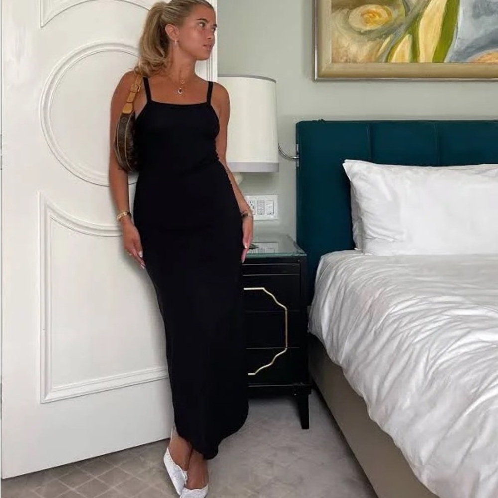 Djerf Avenue Daily Midi Dress Black XXS